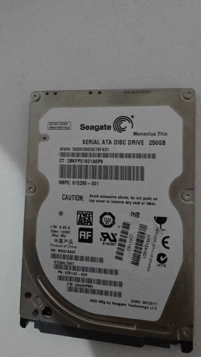 Hard disk Laptop 250 GB