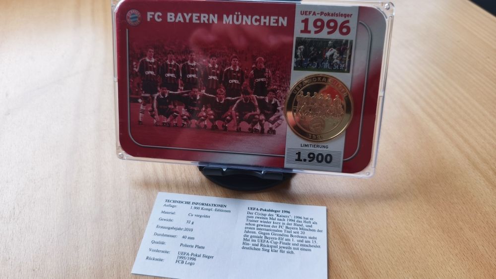 Колекционерски позлатени медали FC Bayern München – Ограничена серия (1900 бр.)