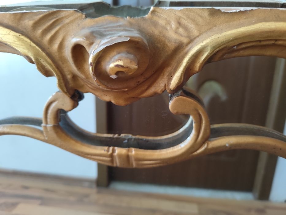 Set 2 oglinzi vintage stil Baroc/Rococo – rame sculptate, aduse din Italia