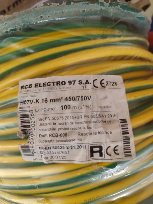 Cablu MYF 16 mm noua sigilată