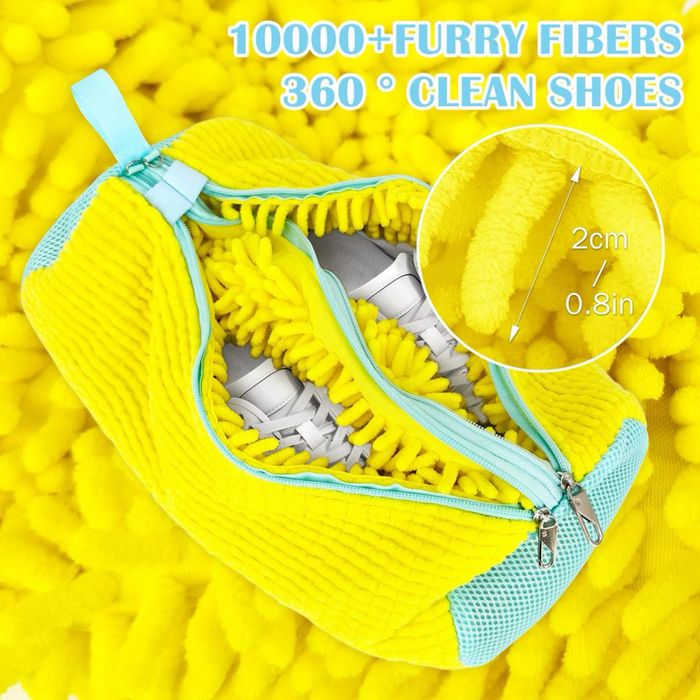 Săculeț spălare pantofi la mașină, protecție 360°, fermoar*