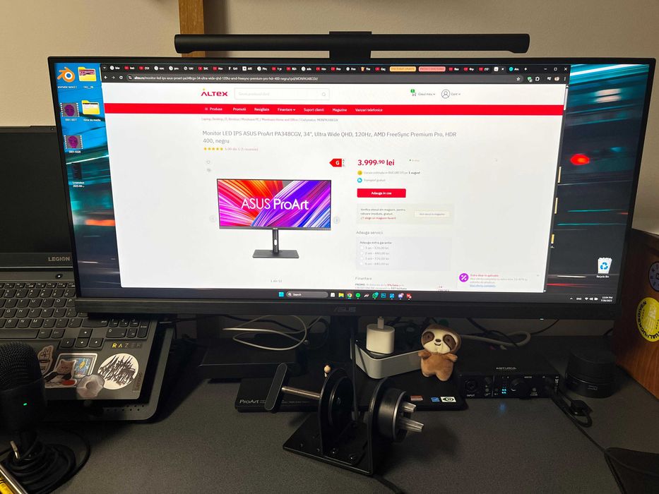 Monitor IPS ASUS ProArt PA348CGV 120 hz Grafica 3440 x 1440