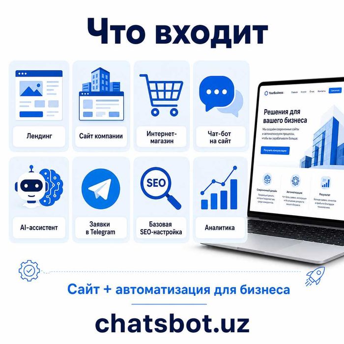 Сайт / лендинги / интернет-магазины + AI-автоматизация