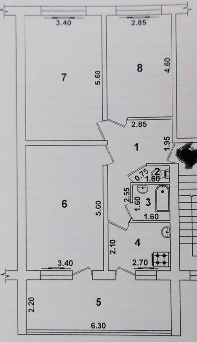 Продается 3х комнатная квартира Яккасарайский