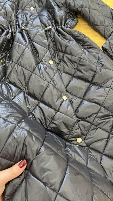 Дълго шушляково яке с качулка