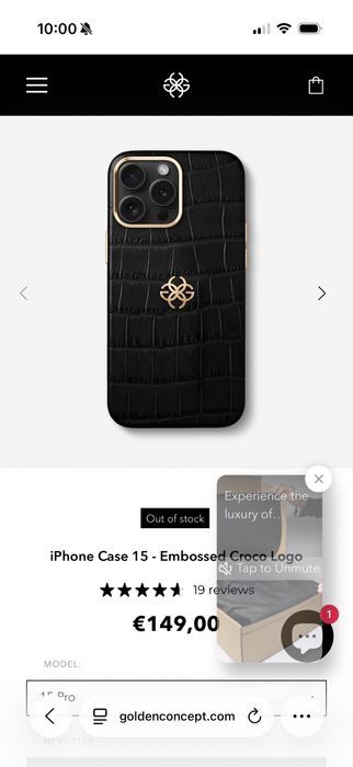 Кожен кейс за iPhone 15 Pro GOLDEN CONCEPT