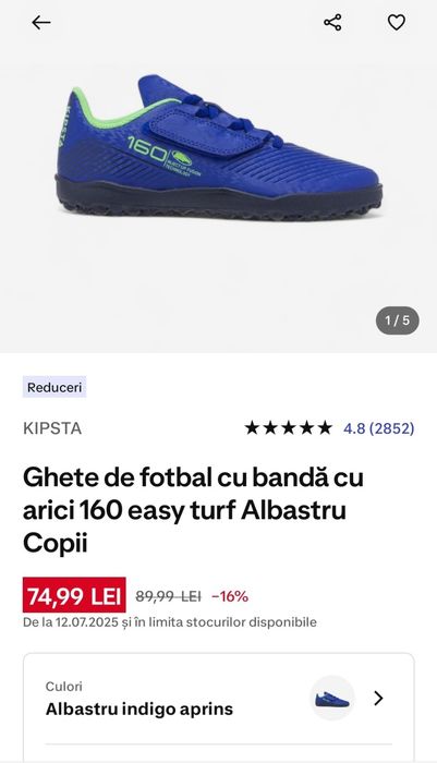 Set 2 perechi Decathlon ghete banda arici fotbal 100 Easy AG/FG Galben negru si ghete fotbal banda arici  160 easy turf albstru copii f putin utilizat