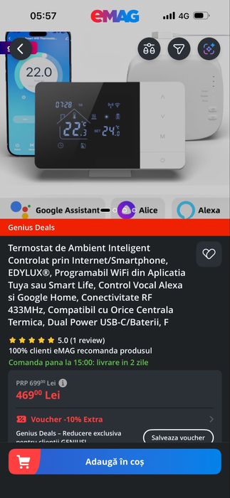 Capete termostat inteligent