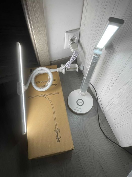 Lampă birou/podea LED, 3 moduri x 10 lumina - Negru/Alb - 7 modele