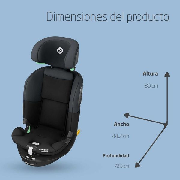 Детско Столче за Кола Maxi Cosi Emerald 360 S, i-Size, 2 години Гаранция, 0-36 кг, 360 Ротационна Система, G-CELL, Черно или Сиво, Ново