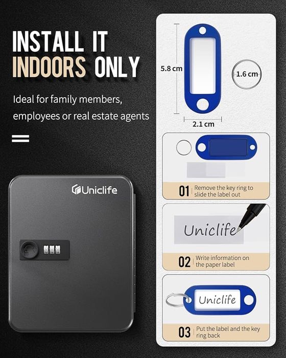 Метална кутия за ключове с код – 20 позиции