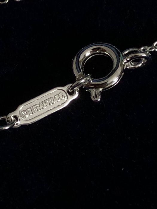 Lant Lantisor Tiffany & Co Doua pandantive roz piatra