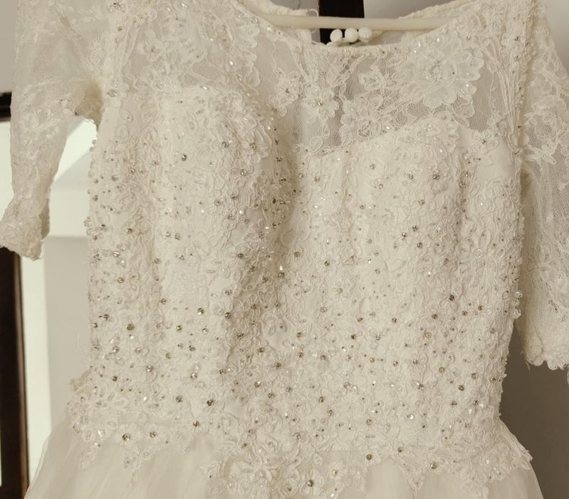 Rochie mireasa ivory, cu trena