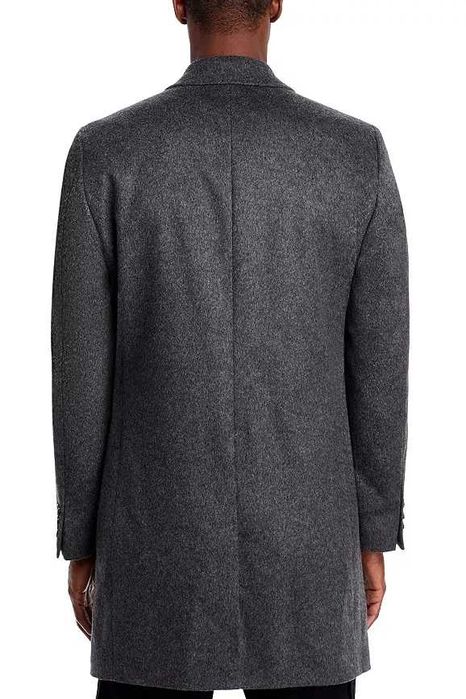 Palton slim 48 M premium Roy Robson lana moale gri inchis