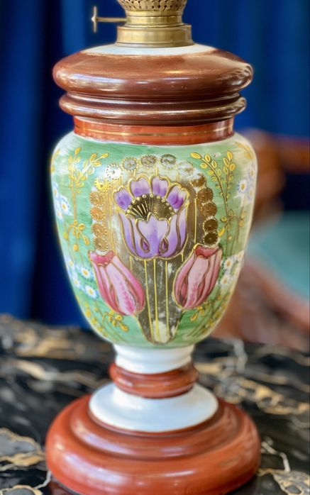 Lampă veche Opalină *** vintage / antic / vechi / retro ***