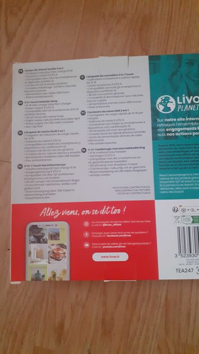 Lampa de noptiera 2 in 1 Livoo