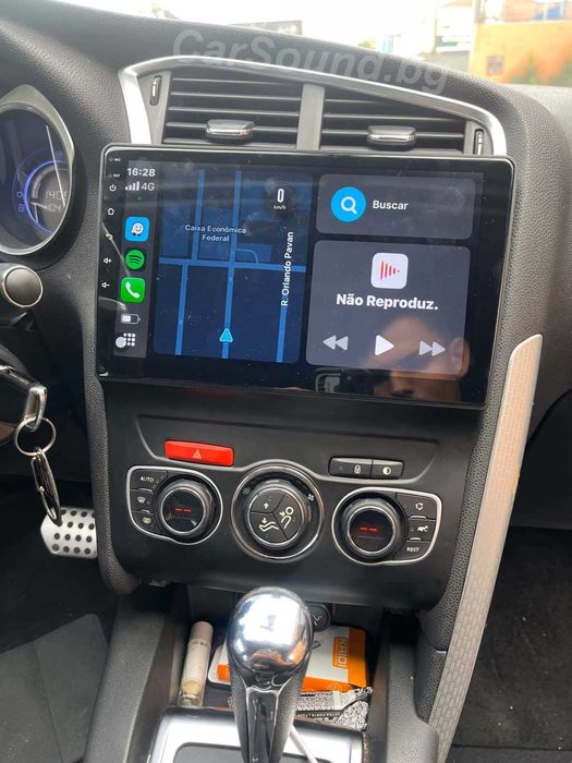 Citroen C4 C4L - 10.1" Android Мултимедия Ситроен Ц4 Навигация Андроид