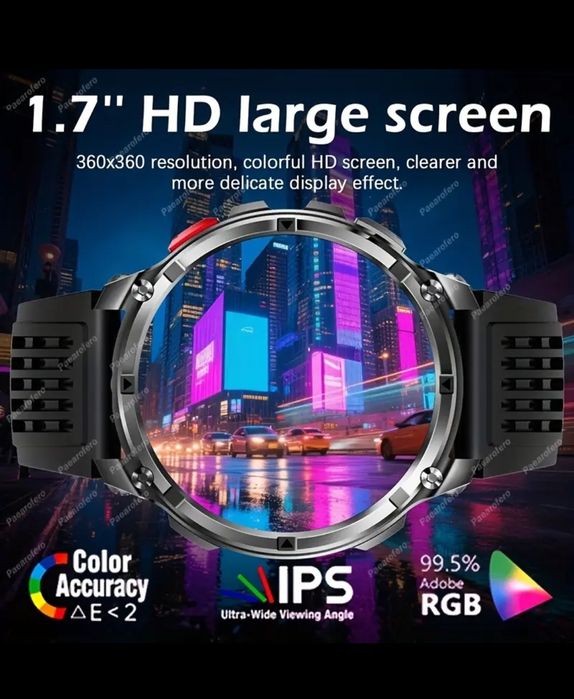 Нов Смарт Часовник  1100mAh Батерия, Фенерче и Разговори!