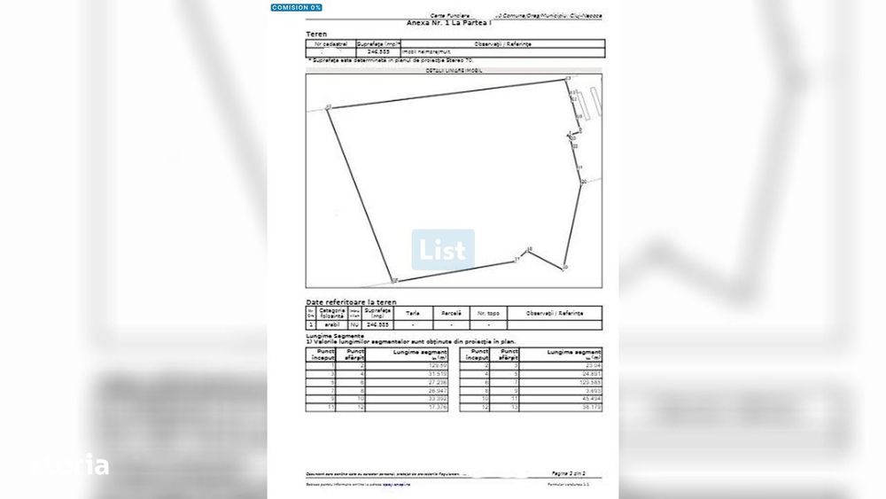 Comision 0 %! Teren extravilan 500,000mp ideal pentru ansamblu de case