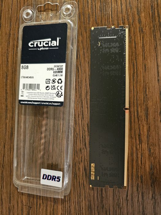 Crucial DDR5 RAM 8gb 4800MHz рам памет  за компютър