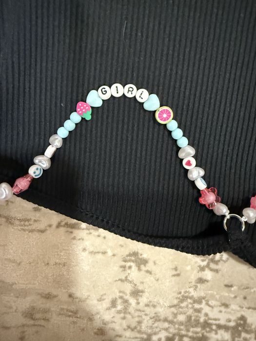 Къса блуза/ кроп топ с връзки