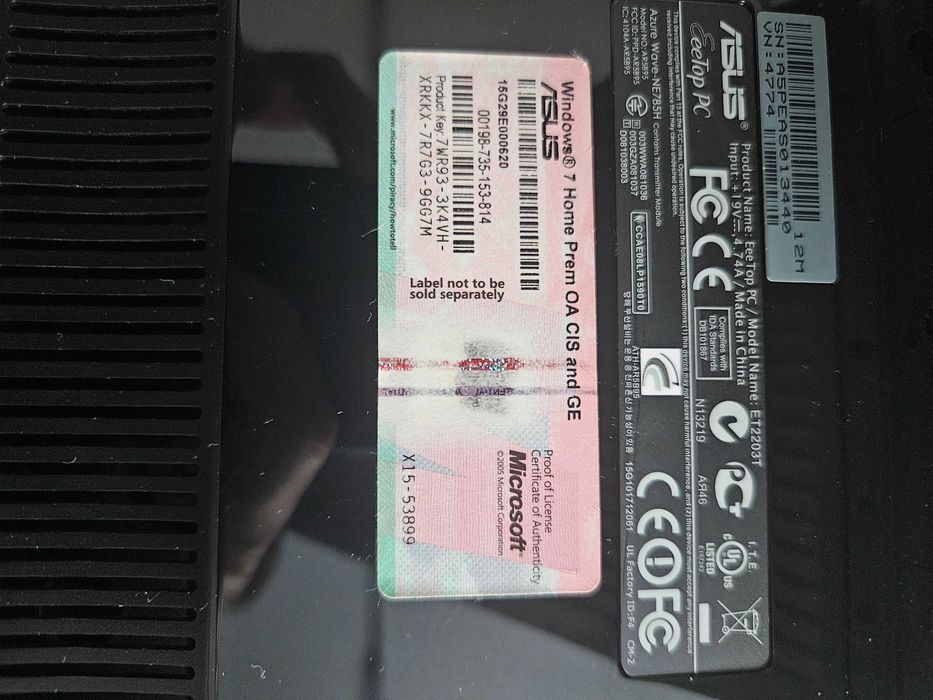 Моноблок ASUS 2012 года