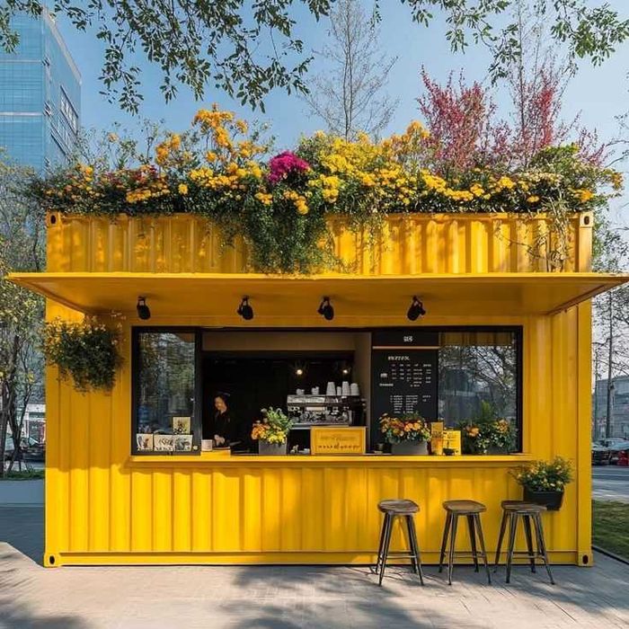 Контейнер-кафе стильный