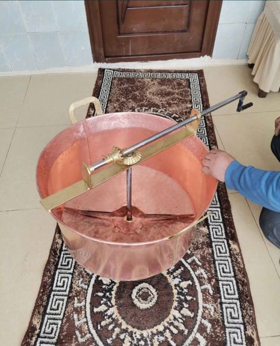 Caldare din cupru alimentar de facut dulceata