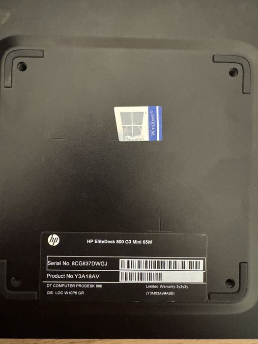 Mini PC HP EliteDesk 800 G3 DM – i7-6700, 16GB RAM, SSD 500GB + HDD 1TB