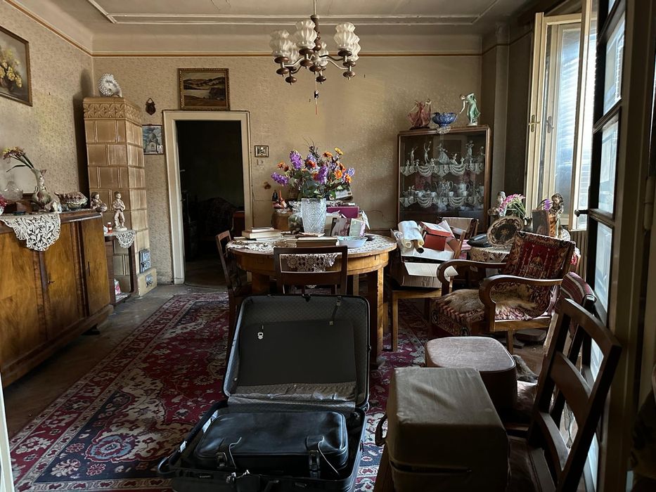 Mobila Veche/Vintage diferita.. (biblioteca bibelouri scaune vitrina soba pat tablouri masa) frigider