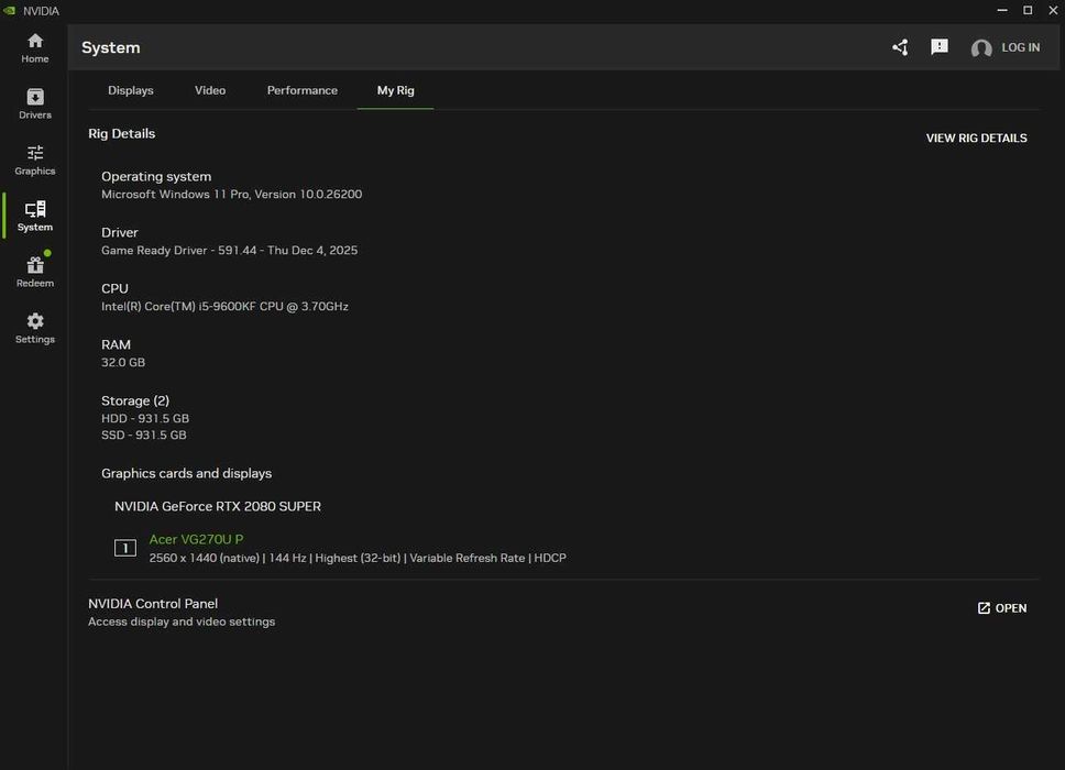 Pc I5 9600KF 32GB Ram RTX 2080 S Nvme 512+hdd