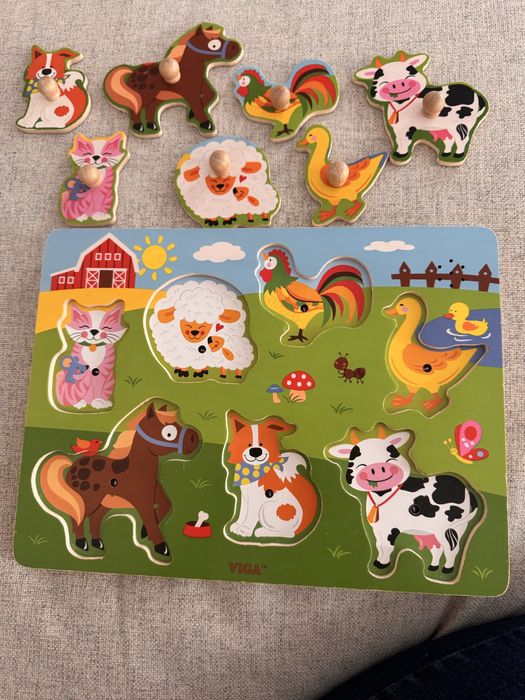 Детски дървени играчки 12+ месеца