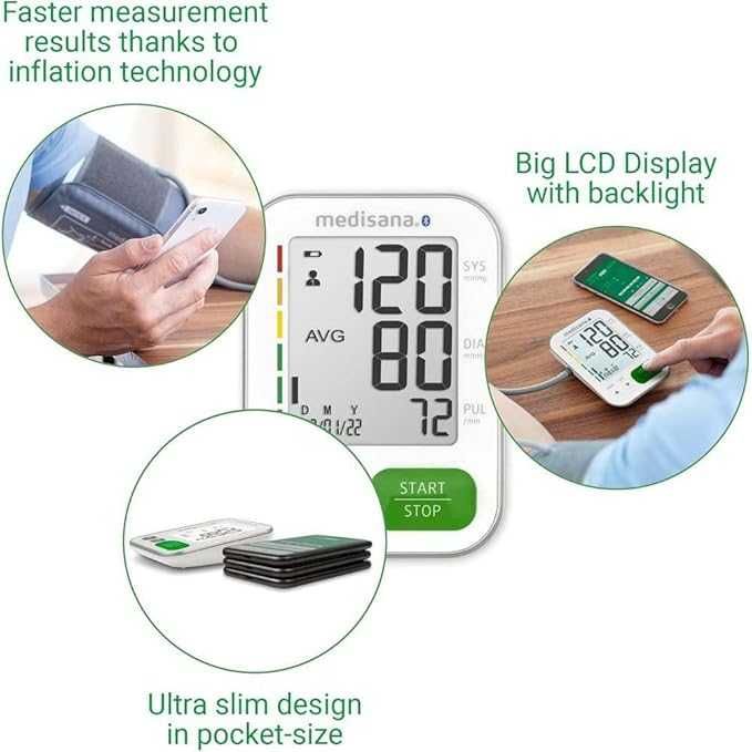 Апарат за кръвно налягане Medisana BU 570 Connect, Bluetooth