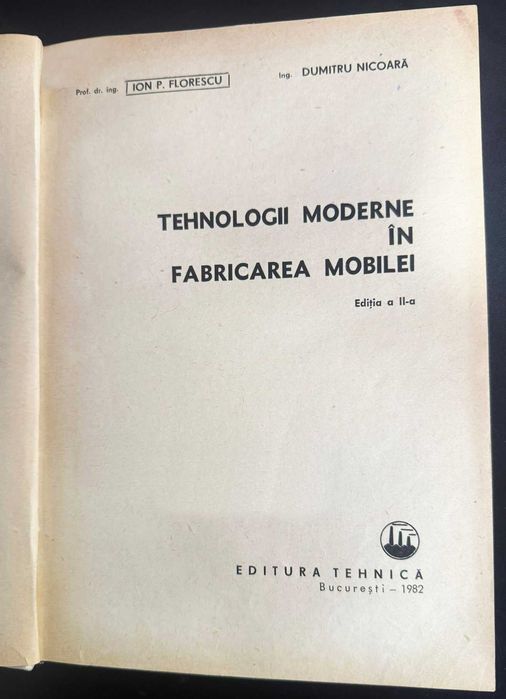 Tehnologii Moderne în Fabricarea Mobilei - Ediția a II-a (1982)
