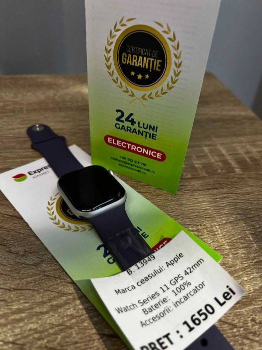 (AG42 Roman) Smartwatch Apple series 11 B.13949 Garantie 2 ani