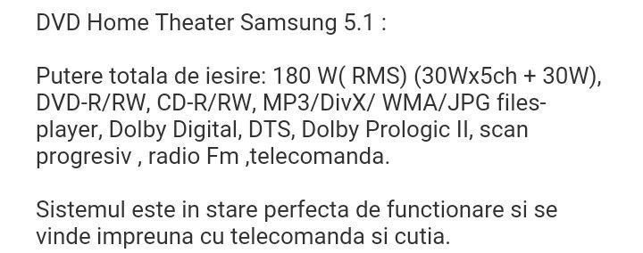 Dvd home cinema samsung