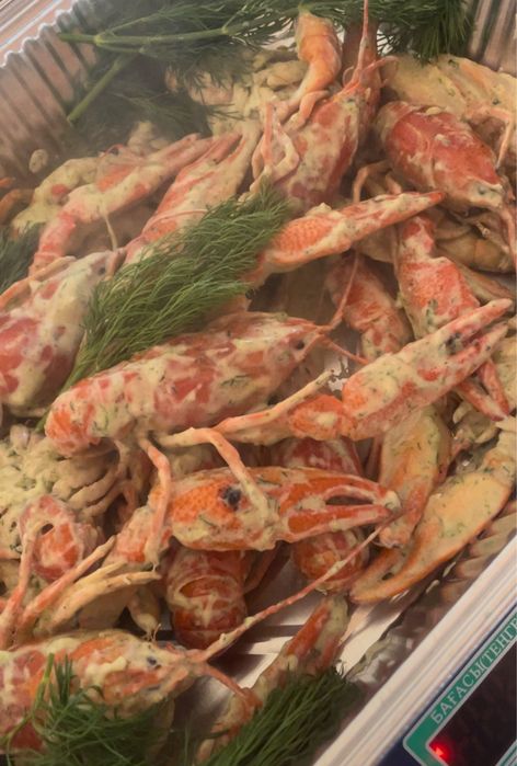 Раки живые, варенные