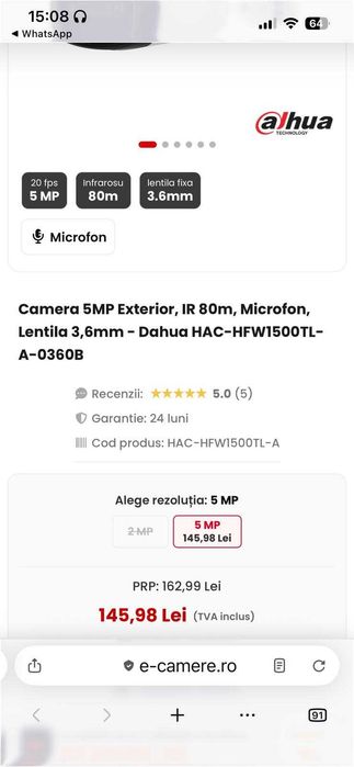 Camere supraveghere exterior