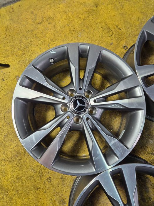 Jante Aliaj 5x112 18'' OEM Mercedes 7.5J ET 44 - Mercedes A-Class W177 CLA GLA V-Class C-Class W205 W206 + Senzori OEM Mercedes