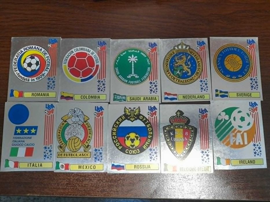 Голям лот стикери/отрезки Panini Световно 94-та и 98-ма, Европейско 96-та