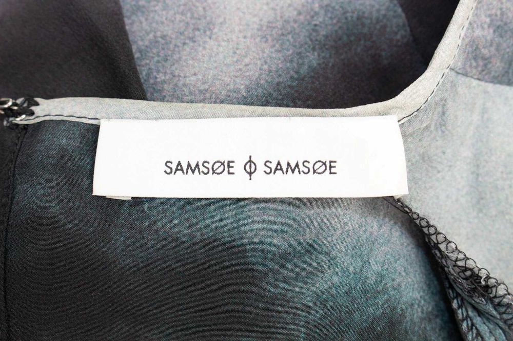 SAMSOE SAMSOE дамски копринен потник в сиво свободна кройка S