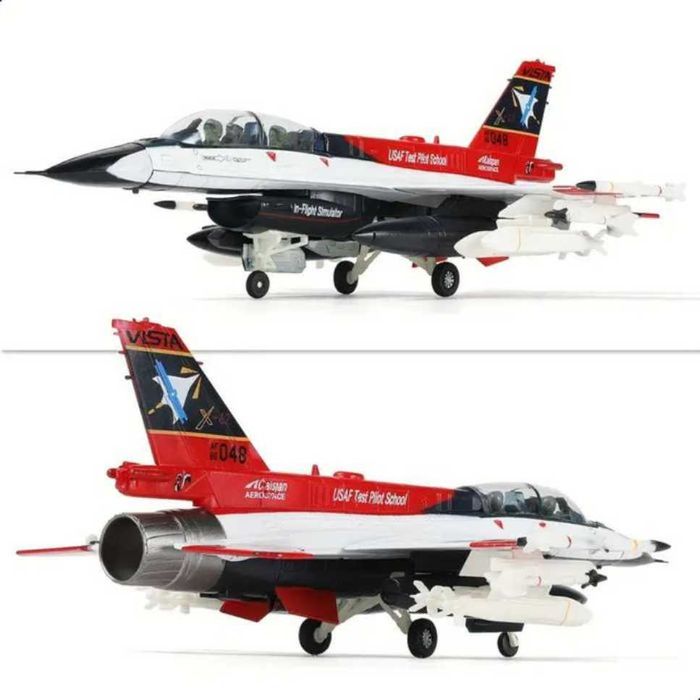 Macheta avion metalica Lockheed Martin F-16D X62A scara 1:72 21cm