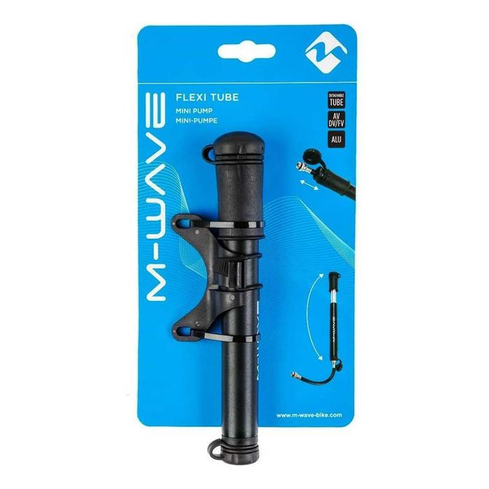 Мини помпа M-WAVE с маркуч, Универсална, Алуминиева, 190мм / 89г
