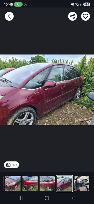 Capota Aripa stop far trager motor cutie grila  Citroen c4 piccaso