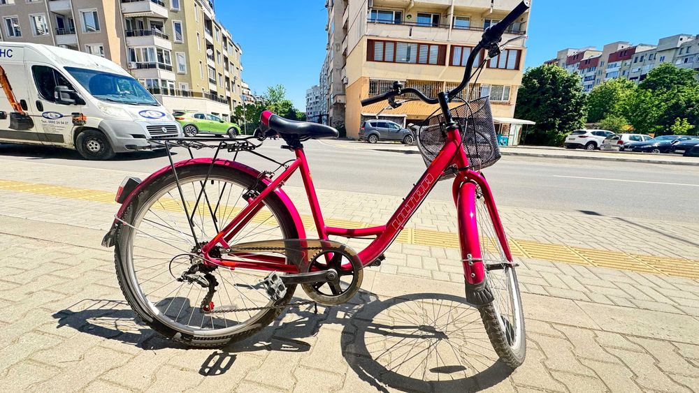 Градски велосипед с кошница и багажник - 26'' НАМАЛЕНА ЦЕНА
