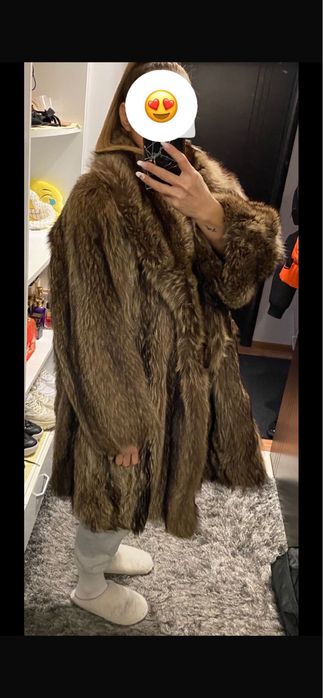 Haină din blană naturală de bizon