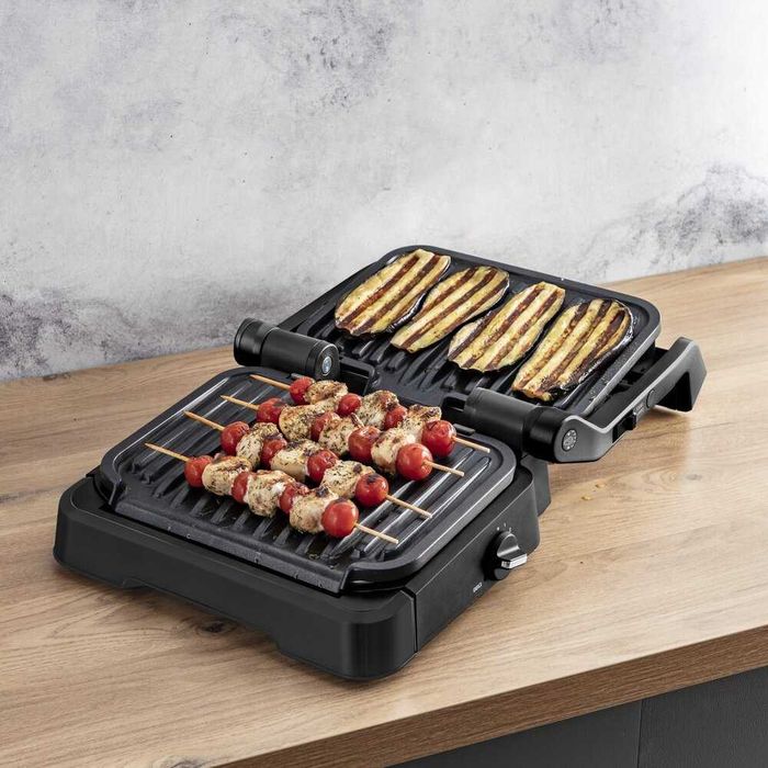 Грил Tefal OptiGrill 2в1 GC7728, 2100 W, Черен