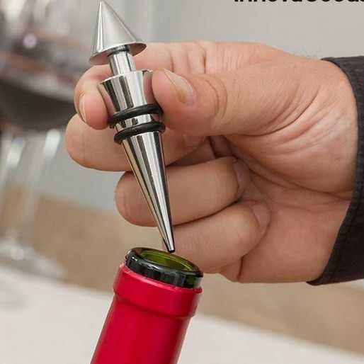 Луксозна Дървена Кутия за Бутилка Вино с Аксесоари.Тирбушон Ринг Тапа Улей за Вино.Сет за Вино.Стилен Подарък за Мъж и Жена.Елегантен Комплект за Вино