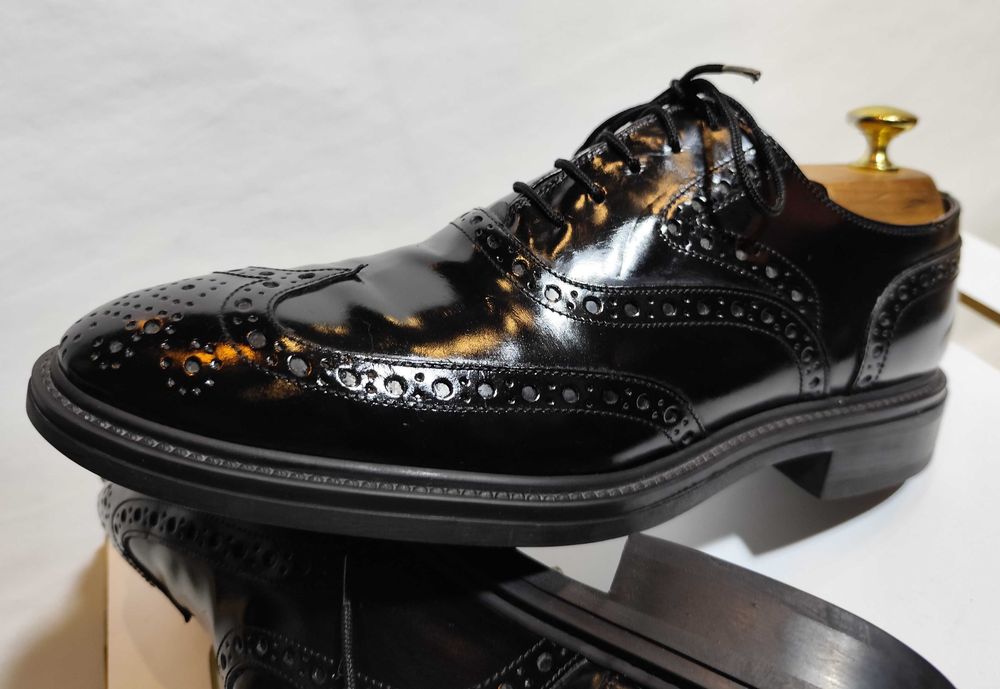 Pantofi oxford brogue41.5 42 lucrati manual Lavoratione Artigianale
