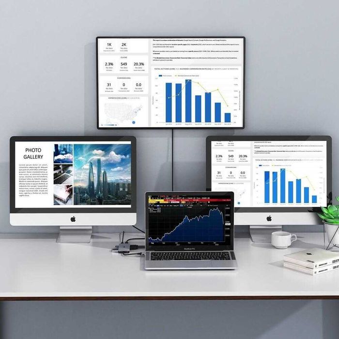 Macbook Choetech 12-in-1 USB-C Dual Multimedia Adapter мултифункц хъб